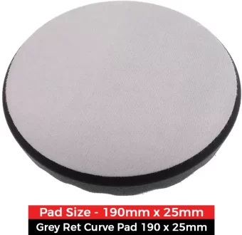 SUMAX Grey Ret Curve Pad 190 x 25mm Plastic Polisher (7 inch) - Image 3