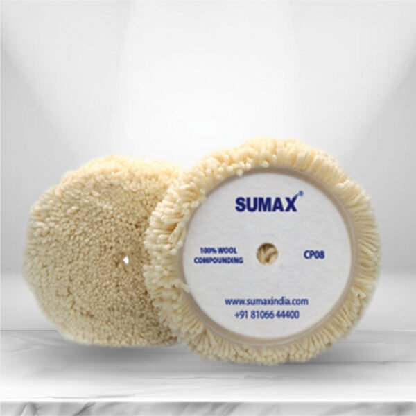 SUMAX Compounding Wool Pad Vehicle Polisher - 8 Inch