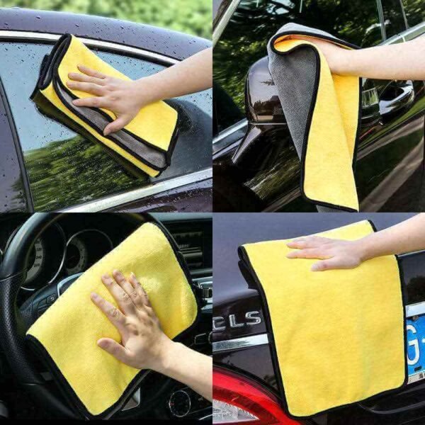 SUMAX MFC (Pack of 2)-40X60-800GSM-YELLOW Wet and Dry Microfiber Cleaning Cloth - Image 3