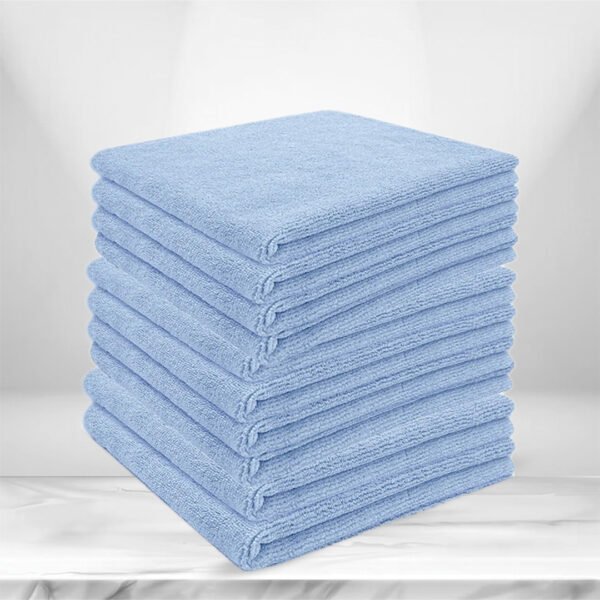 SUMAX MFC (Pack of 10)-40X40-LIGHTBLUE Wet and Dry Microfiber Cleaning Cloth