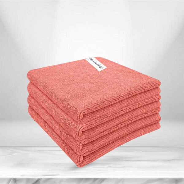 SUMAX MFC (Pack of 4)-40X40-380GSM-PINK Wet and Dry Microfiber Cleaning Cloth